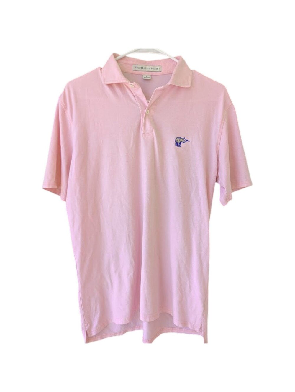Holderness & Bourne Hilton Golf Polo Shirt M Pink Union League Torresalde Pima